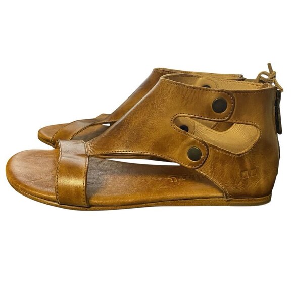 NEW BED STU TAN RUSTIC SOTO LEATHER SANDALS SIZE 7 New In Box Boho Casual - Picture 5 of 8